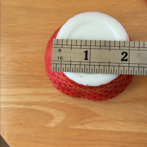 VTG 1940’s HAZEL ATLAS STRAWBERRY JAM
MILK GLASS JELLY JAR W/LID - Picture 11 of 12